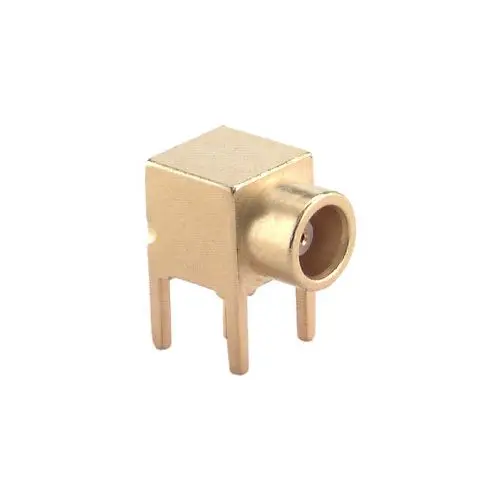 Huber+Suhner 85_MCX Buchse Koaxialsteckverbinder Koaxialer PCB-Stecker, Durchsteckmontage, 50 Ω Leiterplatte, 10 x 9 x 6