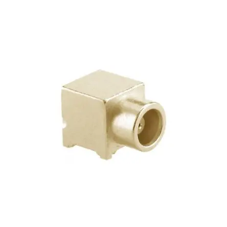 Produktfoto 1 von Huber+Suhner 85_MCX Buchse Koaxialsteckverbinder Koaxialer PCB-Stecker, Oberfläche, 50 Ω SMD, 9 x 6 x 6 mm, gewinkelt