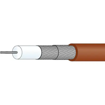 Produktfoto 1 von Huber+Suhner K_0225 Koaxialkabel, Verlegekabel, 75 Ω, Aussen ø 3 mm Außen-ø , Kastanienbraun