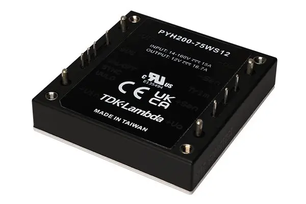TDK PYH200 DC/DC-Wandler 200W 72 V DC IN, 24V dc OUT / 8.4A PCB-Montage