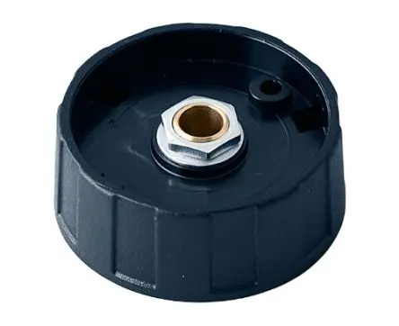 Produktfoto 1 von OKW Schwarz Potentiometer-Knopf Ø 40 mm x 15.5 mm, Runde Welle Schaft 6 mm