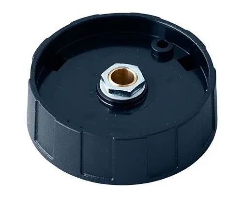 Produktfoto 1 von OKW Potentiometer Drehknopf Schwarz Ø 50mm x 15.5mm, Rund Schaft 6mm