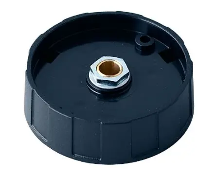 Produktfoto 1 von OKW Schwarz Potentiometer-Knopf Ø 50 mm x 15.5 mm, Runde Welle Schaft 6 mm