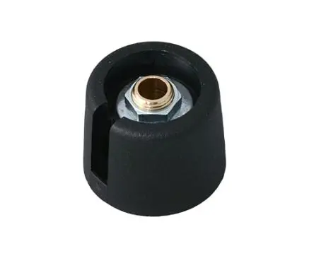 Produktfoto 1 von OKW Schwarz Potentiometer-Knopf Ø 20 mm x 16 mm, Runde Welle Schaft 6 mm