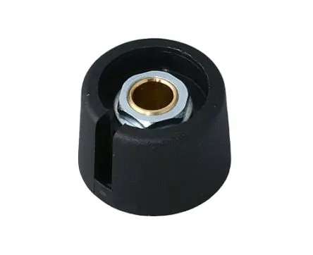 Produktfoto 1 von OKW Schwarz Potentiometer-Knopf Ø 23 mm x 16 mm, Rund Schaft 6.35 mm