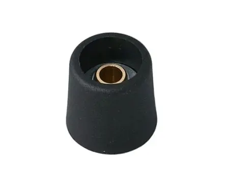 Produktfoto 1 von OKW Schwarz Potentiometer-Knopf Ø 16 mm x 16 mm, Runde Welle Schaft 6.35 mm