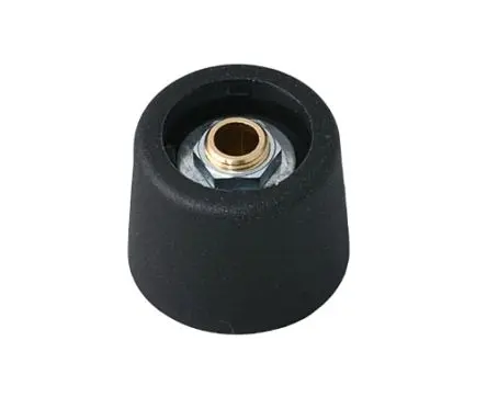 Produktfoto 1 von OKW Schwarz Potentiometer-Knopf Ø 20 mm x 16 mm, Runde Welle Schaft 6 mm