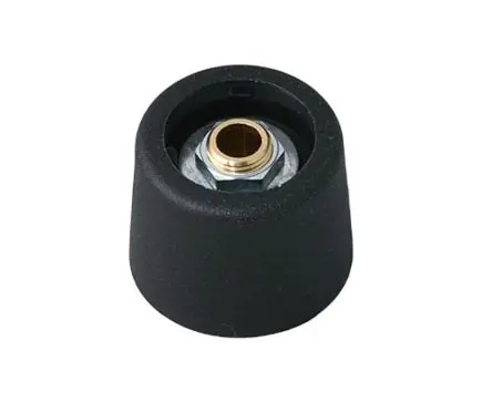 Produktfoto 1 von OKW Schwarz Potentiometer-Knopf Ø 20 mm x 16 mm, Runde Welle Schaft 6.35 mm
