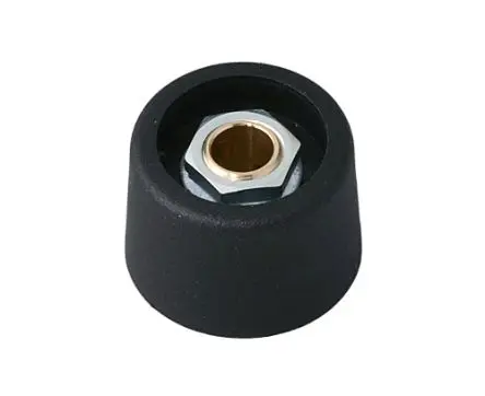 Produktfoto 1 von OKW Schwarz Potentiometer-Knopf Ø 23 mm x 16 mm, Runde Welle Schaft 6 mm
