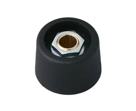 Produktfoto 1 von OKW Schwarz Potentiometer-Knopf Ø 23 mm x 16 mm, Runde Welle Schaft 6.35 mm