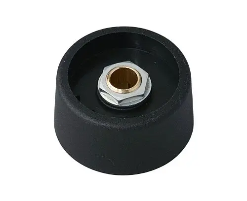 Produktfoto 1 von OKW Potentiometer Drehknopf Schwarz Ø 31mm x 16mm, Rund Schaft 6.35mm