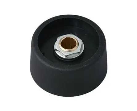 Produktfoto 1 von OKW Schwarz Potentiometer-Knopf Ø 31 mm x 16 mm, Runde Welle Schaft 6.35 mm