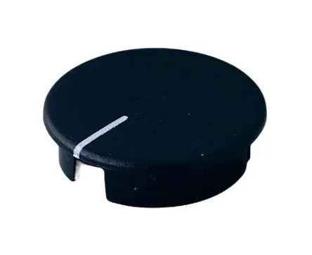 OKW Schwarz Potentiometer-Knopf, Zeiger Weiß Ø 20 mm x 15 mm, Runde Welle