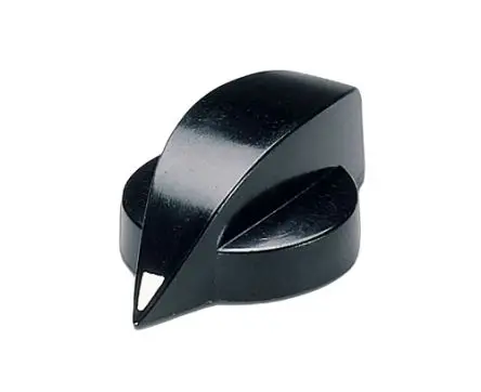 Produktfoto 1 von OKW Schwarz Potentiometer-Knopf Ø 20 mm x 12 mm, Runde Welle Schaft 6 mm
