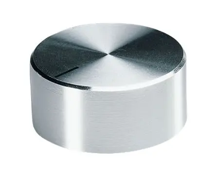 Produktfoto 1 von OKW Silber Potentiometer-Knopf, Zeiger Weiß Ø 37.8 mm x 15.9 mm, Runde Welle Schaft 6 mm