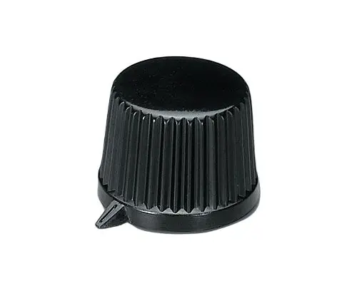 Produktfoto 1 von OKW Potentiometer Drehknopf Schwarz Ø 19.9mm x 15.5mm, Rund Schaft 6mm