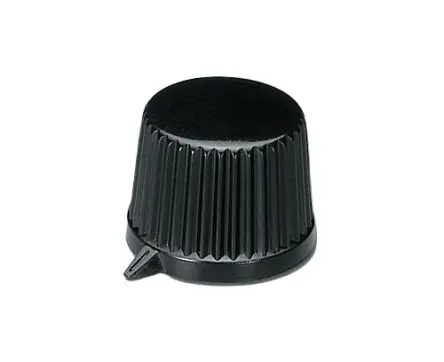 Produktfoto 1 von OKW Schwarz Potentiometer-Knopf, Zeiger Schwarz Ø 11.4 mm x 10.5 mm, Runde Welle Schaft 4 mm