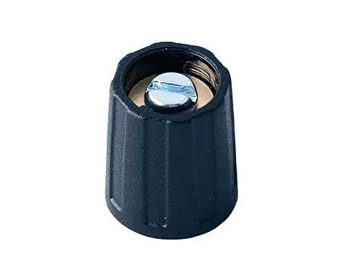 Produktfoto 1 von OKW Potentiometer Drehknopf Schwarz Ø 13,5mm x 15.5mm, Rund Schaft 6mm
