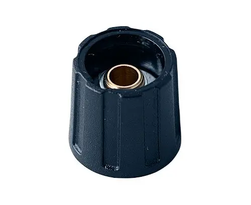 Produktfoto 1 von OKW Potentiometer Drehknopf Schwarz, Zeiger Schwarz Ø 16mm x 15.5mm, Rund Schaft 6mm