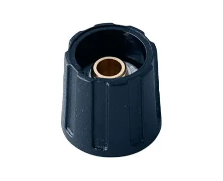 Produktfoto 1 von OKW Schwarz Potentiometer-Knopf Ø 16 mm x 15.5 mm, Runde Welle Schaft 6.35 mm