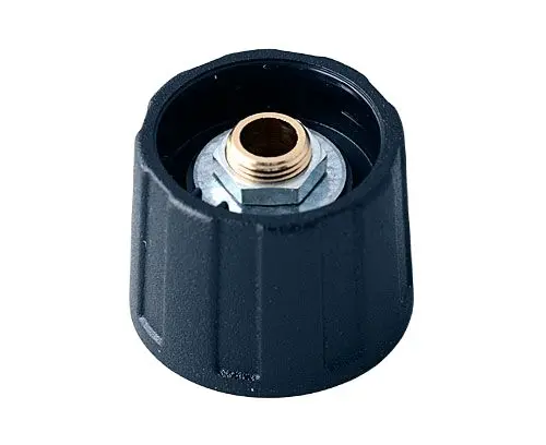 Produktfoto 1 von OKW Potentiometer Drehknopf Schwarz Ø 20mm x 15.5mm, Rund Schaft 6mm