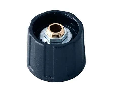 Produktfoto 1 von OKW Schwarz Potentiometer-Knopf Ø 20 mm x 15.5 mm, Runde Welle Schaft 6 mm