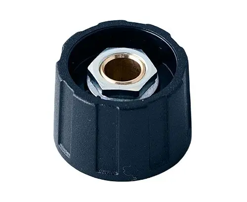 Produktfoto 1 von OKW Potentiometer Drehknopf Schwarz Ø 23mm x 15.5mm, Rund Schaft 6mm