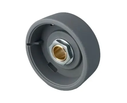 Produktfoto 1 von OKW Grau Potentiometer-Knopf Ø 33 mm x 14 mm, Runde Welle Schaft 6 mm