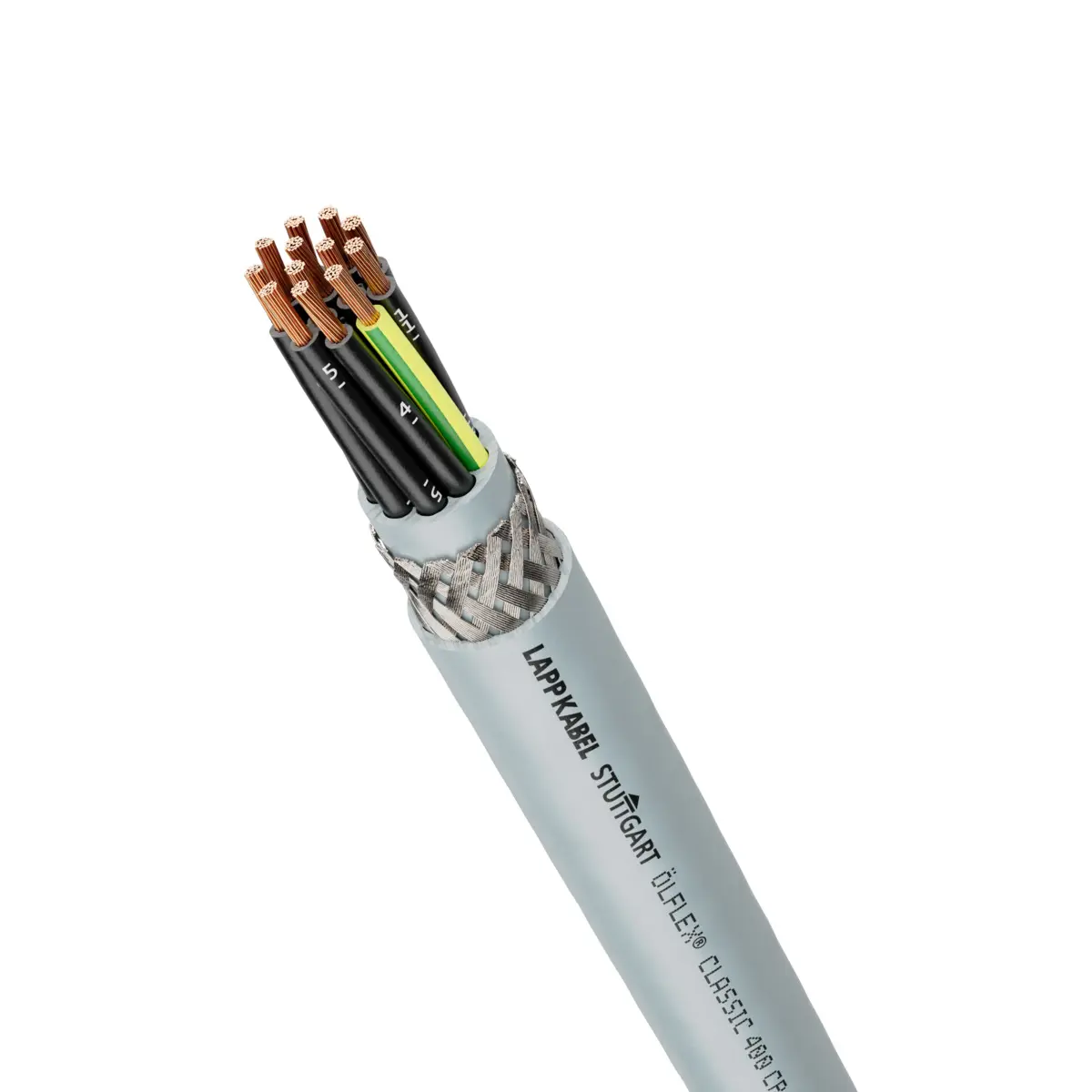 Produktfoto 1 von Lapp 13131 Steuerkabel, 25-adrig x 0.75 mm² 18 AWG Geschirmt Grau, 100 m, Polyurethan