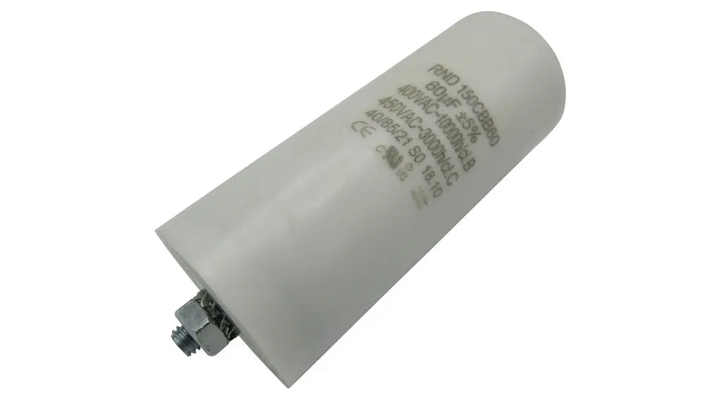 Produktfoto 1 von RND RND 150CBB60 Folienkondensator 25μF ±5% / 450V dc, Gewindebolzen