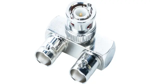 Produktfoto 1 von RND Adapter, 50 Ω, T, 4 GHz Buchse Stecker Nennspannung