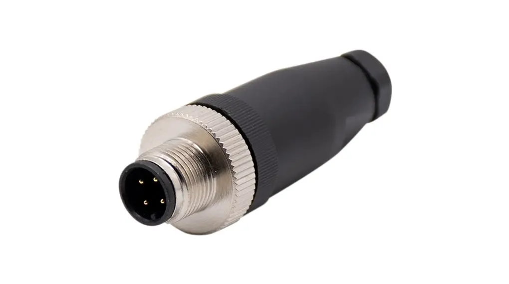 Produktfoto 1 von RND RND 205 M12 M12 Anschluss Stecker 4-polig Stecker 4A Kabel IP40
