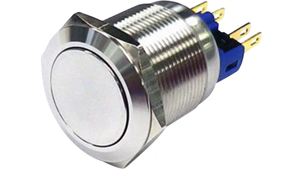 Produktfoto 1 von RND RND 210 Vandalengeschützter Druckschalter Ein-Ein Panel Ø 22 mm, 1 Schließer/1 Öffner / 5 A 250 V ac, IP40