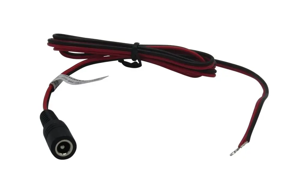 Produktfoto 1 von RND Kabel, A DC-Buchse, B Offenes Ende, 5 m Rot, Schwarz Polyvinylchlorid, 12 V