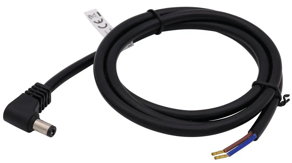 Produktfoto 1 von RND Kabel, A Stecker, B Offenes Ende, 5 m Schwarz Polyvinylchlorid, 12 V