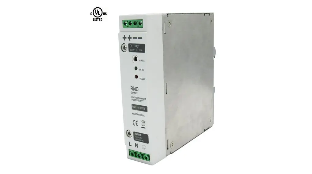 Produktfoto 1 von RND RND 315 DIN-Schienen Netzteil Getaktet 24V dc / 2.2A 50W 100 → 240V ac