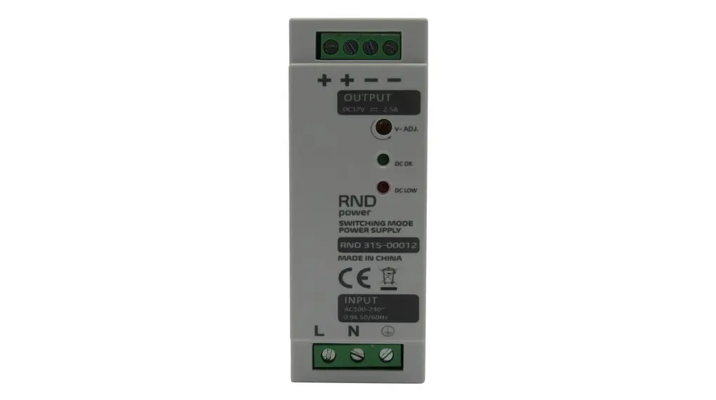 Produktfoto 1 von RND RND 315 DIN-Schienen Netzteil Getaktet 12V dc / 2.5A 30W 100 → 240V ac
