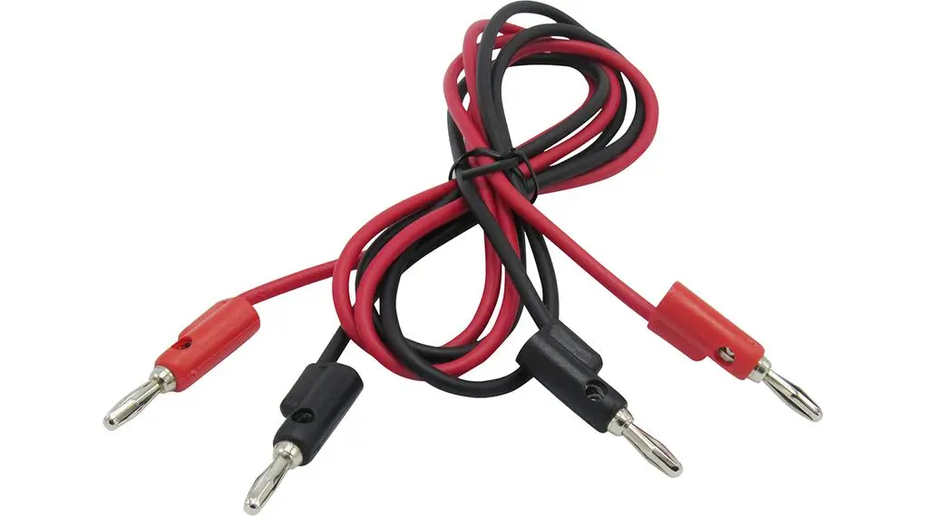 Produktfoto 1 von RND Steckverbinder-Messleitung / Stecker, Schwarz, Rot 900 mm