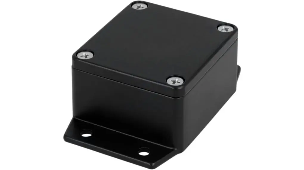 Produktfoto 1 von RND RND 455; Gehäuse; Aluminiumlegierung; Schwarz Geflanscht IP65 Breite 58 mm Höhe 35 mm Länge 64 mm