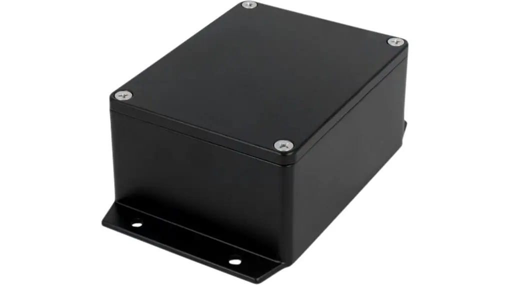 Produktfoto 1 von RND RND 455; Gehäuse; Aluminiumlegierung; Schwarz Geflanscht IP65 Breite 65 mm Höhe 55 mm Länge 115 mm