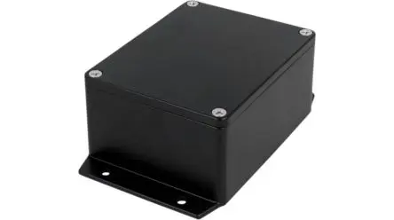 Produktfoto 1 von RND RND 455; Gehäuse; Aluminiumlegierung; Schwarz Geflanscht IP65 Breite 90 mm Höhe 55 mm Länge 115 mm