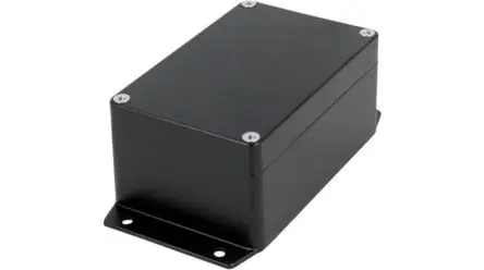 Produktfoto 1 von RND RND 455; Gehäuse; Aluminiumlegierung; Schwarz Geflanscht IP65 Breite 80 mm Höhe 57 mm Länge 125 mm