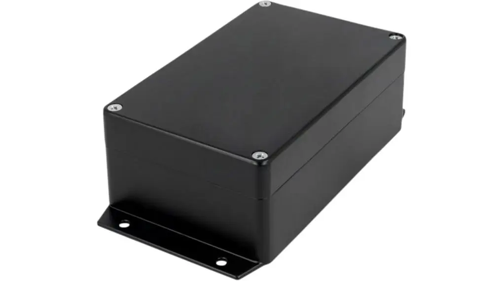 Produktfoto 1 von RND RND 455; Gehäuse; Aluminiumlegierung; Schwarz Geflanscht IP65 Breite 100 mm Höhe 60 mm Länge 160 mm