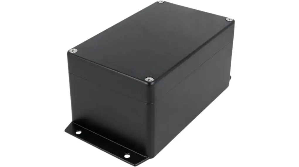 Produktfoto 1 von RND RND 455; Gehäuse; Aluminiumlegierung; Schwarz Geflanscht IP65 Breite 100 mm Höhe 81 mm Länge 160 mm