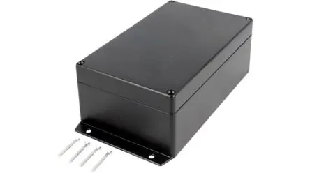Produktfoto 1 von RND RND 455; Gehäuse; Aluminiumlegierung; Schwarz Geflanscht IP65 Breite 120 mm Höhe 75 mm Länge 200 mm
