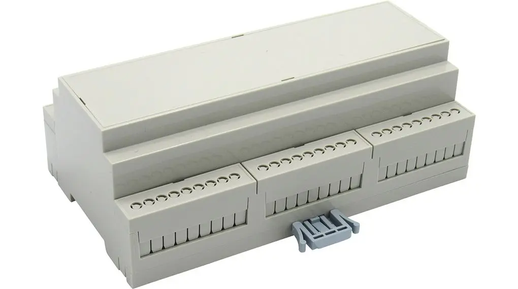 Produktfoto 1 von RND Box für DIN-Schienengehäuse, Geh.Mat. ABS, Gehäuse 159.9 mm, DIN-Hutschiene, Serie RND 455