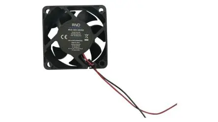 Produktfoto 1 von RND Axiallüfter, 24V dc / 1.92 W 80 mA, 23.95 cfm IP44 60 mm 60mm 25 mm