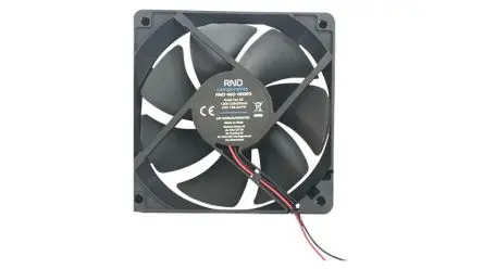 Produktfoto 1 von RND Axiallüfter, 24V dc / 4.32 W 30 mA, 82.01 cfm IP44 120 mm 120mm 25 mm
