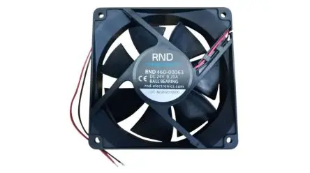 Produktfoto 1 von RND Axiallüfter, 24V dc / 4.8 W 200 mA, 114.7 cfm 120 mm 120mm 38 mm