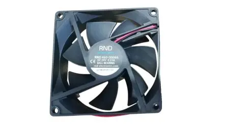 Produktfoto 1 von RND Axiallüfter, 24V dc / 3.6 W 150 mA, 58.29 cfm 92 mm 92mm 25 mm